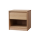 JAXX SOLID MESSMATE & BLUE GUM VENEER 1-DRAWER/1-NICHE BEDSIDE TABLE NATURAL