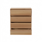 JAXX SOLID MESSMATE & BLUE GUM VENEER 4-DRAWER TALLBOY 4-DRAWER CHEST OF DRAWERS NATURAL