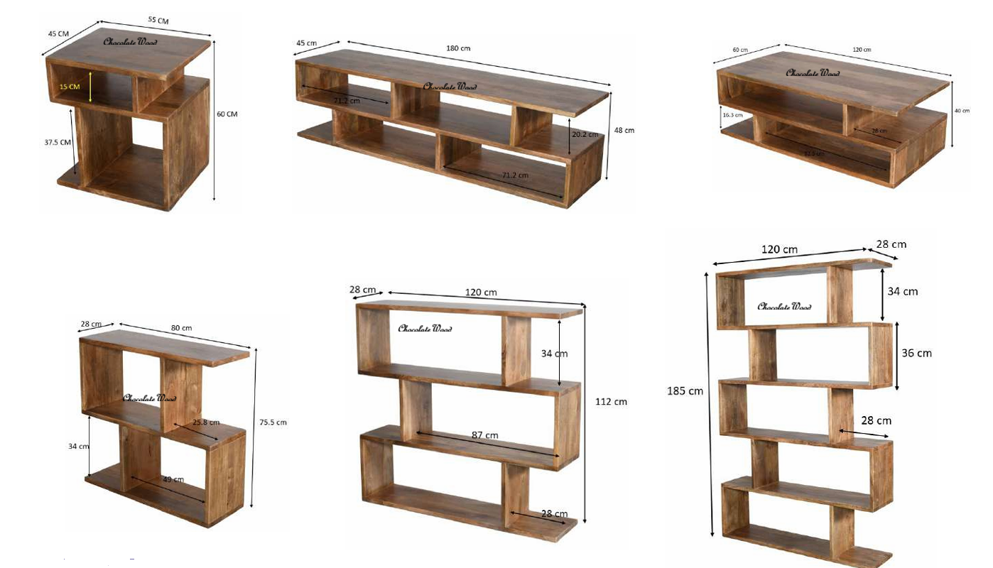 LUZU TALL BOOKCASE IN MANGO WOOD BLACK 120 X 28 X 112CM