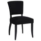 SET OF 2 CAVENDISH LINEN DINING CHAIR BLACK