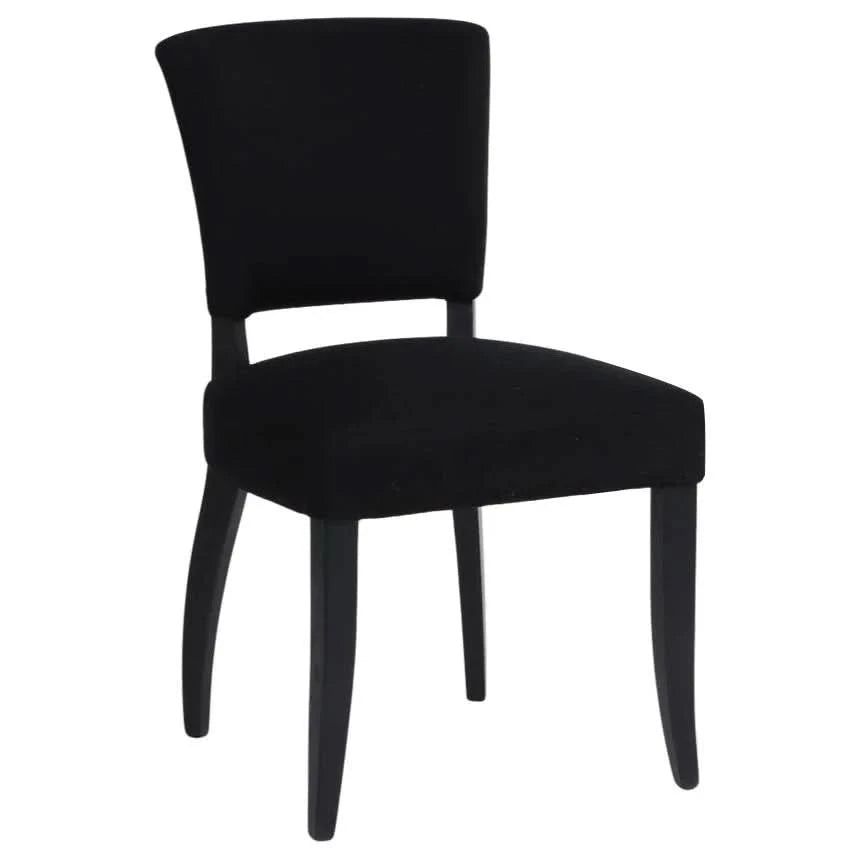 SET OF 2 CAVENDISH LINEN DINING CHAIR BLACK