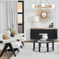LAYTON WHITE/BLACK BOUCLE ARMCHAIR