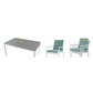 CHIMINO 7 PIECE OUTDOOR DINING SET WHITE/MIST GREEN