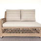 NOLA OUTDOORS 6PC CORNER WICKER SOFA SET- NATURAL/STONE