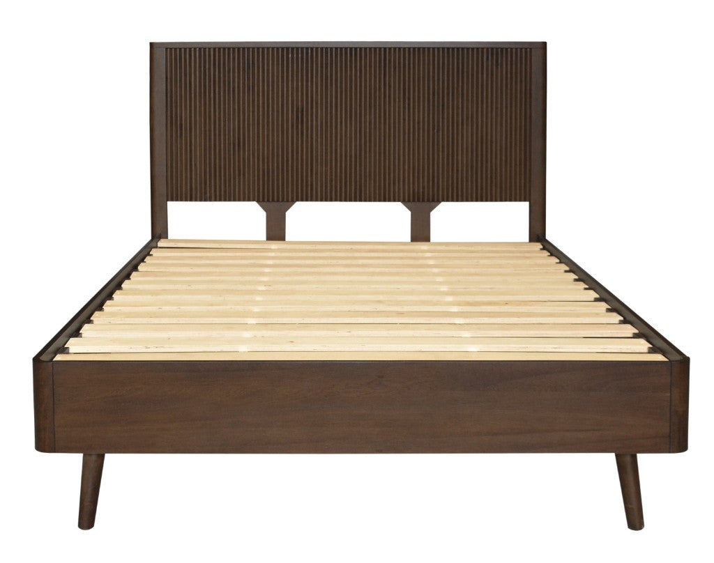 SEVERIN SOLID & VENEER MALAYSIAN HARDWOOD KING BED  WALNUT