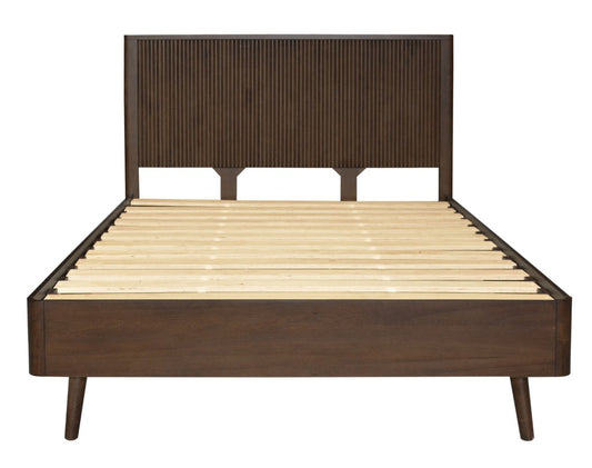 SEVERIN SOLID & VENEER MALAYSIAN HARDWOOD KING BED  WALNUT