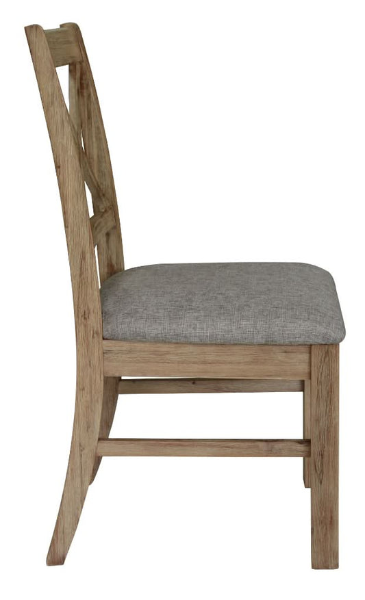DEVONSHIRE ACACIA TIMBER DINING CHAIR BRUSHED KHAKI