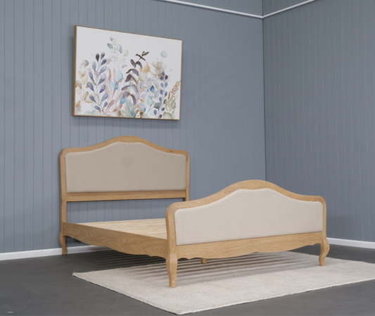FAIRFAX SOLID OAK KING BED NATURAL