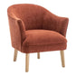 ELMORE CHENILLE FABRIC TUB CHAIR/OCCASIONAL CHAIR TERRACOTTA