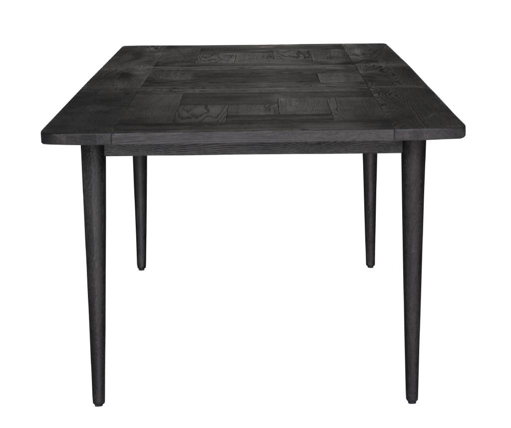 MEDRANO OAK  SANDBLASTED BLACK EXTENSION DINING TABLE 170/230CM