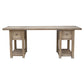 BAIRD TWIN PEDESTAL HOME OFFICE WITH DISTRESSED FINISH - WEATHERED GREY