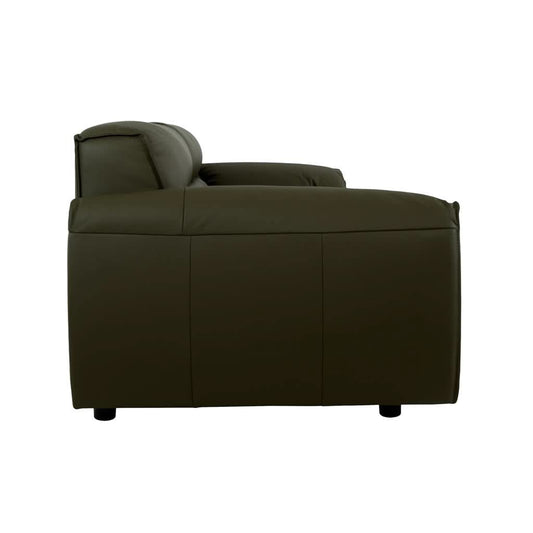 SPARKLER LEATHER 3-SEATER LEATHER SOFA OLIVE GREEN