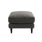 GUIDO OTTOMAN FOOTSTOOL POUFE HAMPTONS STYLE IN SMOKE COLOURED FABRIC