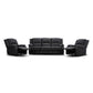 DORVAL 3-SEATER + 2 SINGLE RECLINERS SUITE LATTE - MyChocolateWood