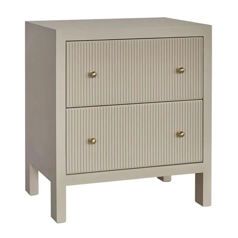 JAYLA LARGE BEIGE 2-DRAWER LARGE BEDSIDE TABLE