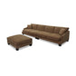 MAEVE FABRIC 4-SEATER SOFA WITH OTTOMAN RUST COLOUR