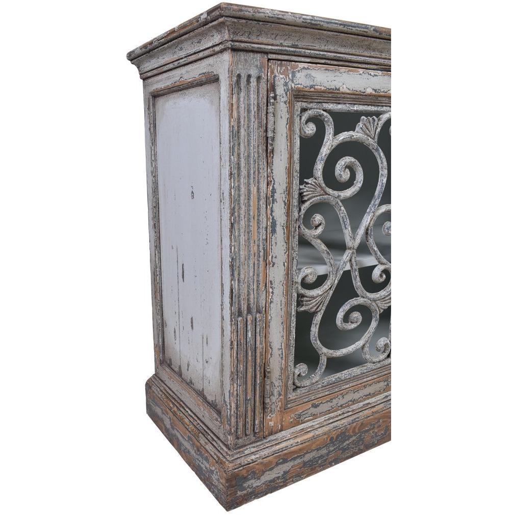 MALVERN RECLAIMED ASIAN TIMBER 2-DOOR SIDEBOARD/BUFFET IN WEATHERED GREY