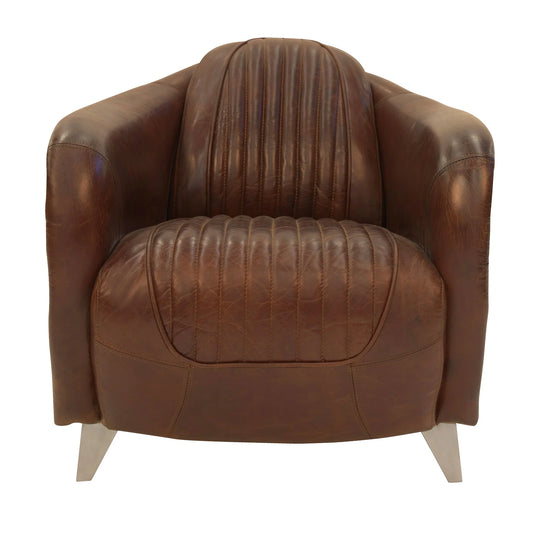 PINTO VINTAGE  LEATHER ARMCHAIR TOP GRAIN COW HIDE