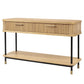 PEMBROKE OAK 2-DRAWER CONSOLE TABLE/HALL TABLE NATURAL
