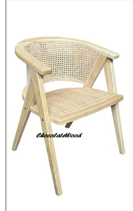 RAVELLA  SOLID ELMWOOD/RATTAN CHAIR KITCHEN CHAIR  DINING CHAIR ACCENT CHAIR NATURAL
