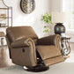 EMBER FAUX LEATHER 1 SEATER RECLINER ARMCHAIR/ROCKING CHAIR BROWN