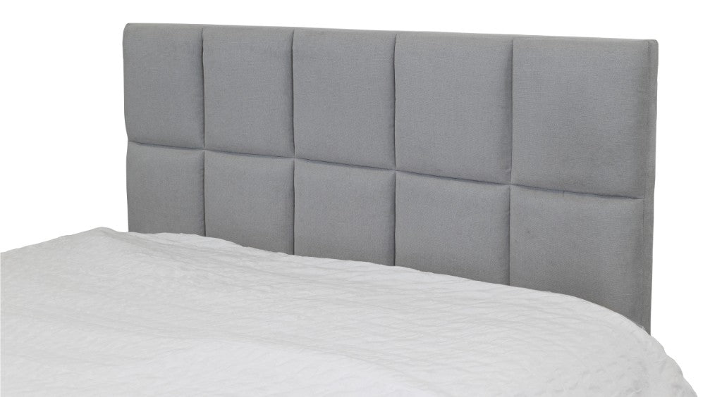 SCRIVENS FABRIC QUEEN BED IN MIST GREY