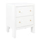 JAYLA SMALL WHITE  2-DRAWER BEDSIDE TABLE