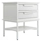 MORETTI 2-DRAWER BEDSIDE TABLE SATIN WHITE SMALL