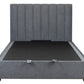 SOMERSET GAS LIFT STORAGE KING  BED DARK GREY