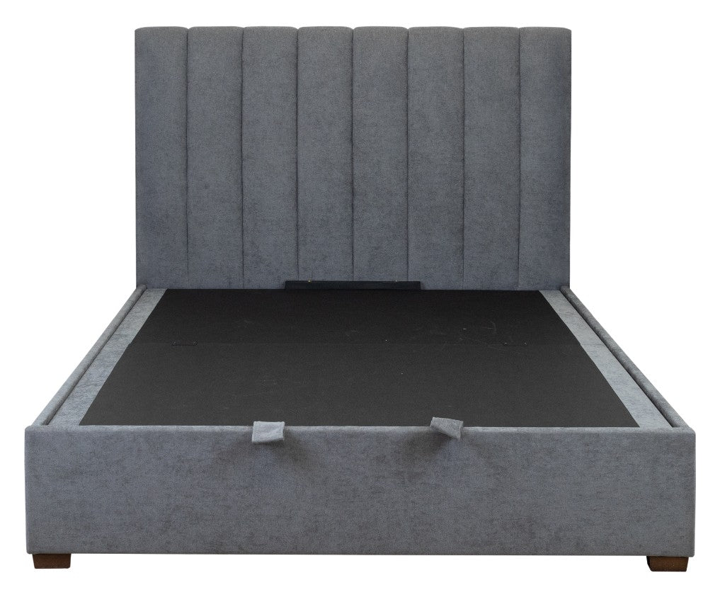 SOMERSET GAS LIFT STORAGE KING  BED DARK GREY