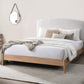 SOLENE FABRIC QUEEN BED WITH UPH BH & USB SANDSTONE