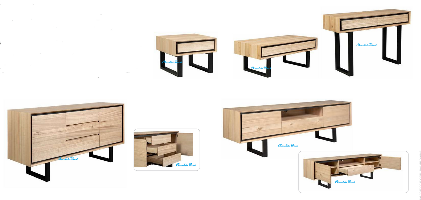 VORN MESSMATE COFFEE TABLE 2 DRAWERS NATURAL