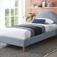 SPAR CHILDREN'S SINGLE BED IN DENIM BLUE FABRIC