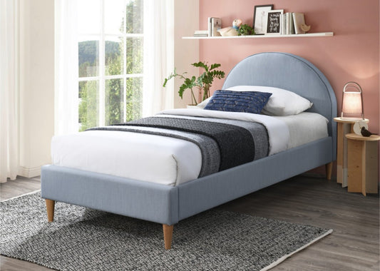 SPAR CHILDREN'S SINGLE BED IN DENIM BLUE FABRIC