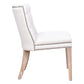 CALABRIA ANTIQUE WHITE FABRIC DINING CHAIR WITH WHITEWASH LEGS