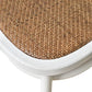 DUMAS SOLID OAK & RATTAN DINING CHAIR WHITE
