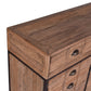 BASIL RECLAIMED OAK & IRON SIDEBOARD BUFFET 3 DRAWERS 3 DOORS LIGHT NATURAL