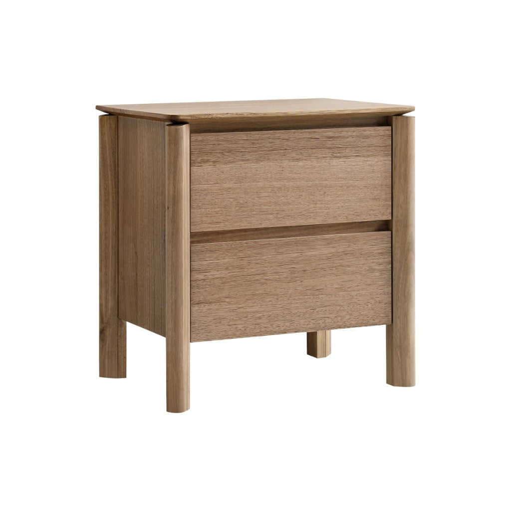 AKSEL MESSMATE TIMBER 42DRAWER BEDSIDE TABLE LIGHT SMOKE