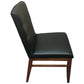 MORROW LEATHER DINING CHAIR BLACK/BLACKWOOD