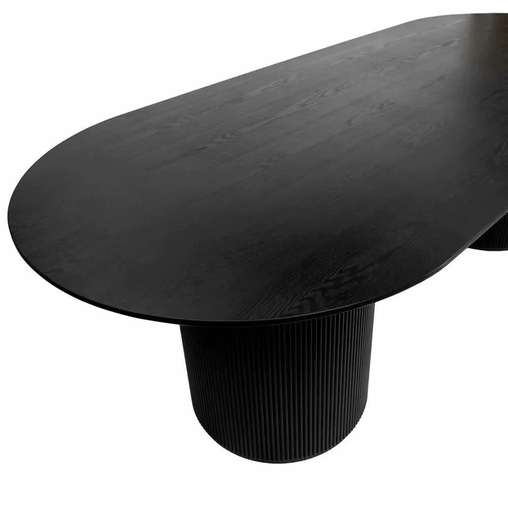 BELGRAVIA OVAL DINING TABLE 240CM SATIN BLACK