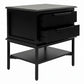 MORETTI 2-DRAWER BEDSIDE TABLE SATIN BLACK SMALL