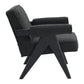 LAYTON BLACK ONYX BOUCLE ARMCHAIR/BLACK PAINTED WOOD FRAME