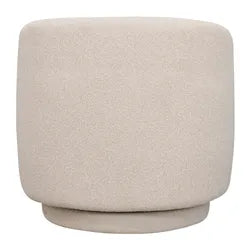 BRYNN  SWIVEL BOUCLE ARMCHAIR WHITE