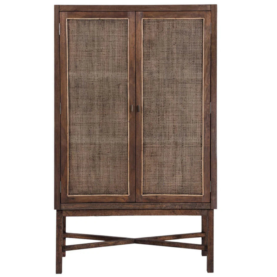 ELDRIDGE SOLID MANGO WOOD TIMBER TALL CUPBOARD CABINET WALL UNIT HONEY BROWN (Copy)