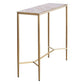 MELINA CONSOLE TABLE/HALL TABLE PINK MARBLE/GOLD STAINLESS STEEL