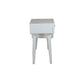 STANLEY RECYCLED RUSTIC 2 DRAWER CUBE SIDE TABLE/LAMP TABLE WHITE