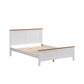 ASTLEY HAMPTONS LOOK DOUBLE BED WHITE/MID BROWN