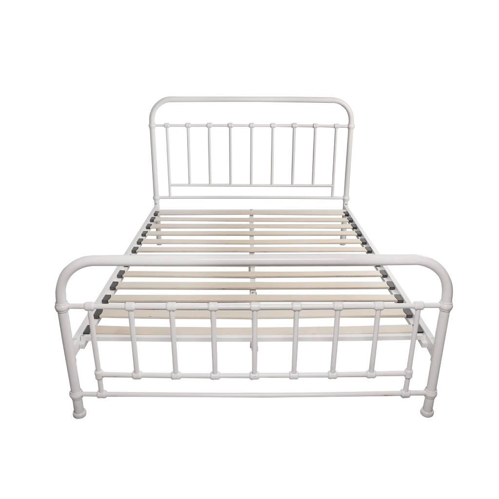 PICOLA QUEEN METAL BED WHITE