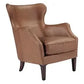 ANSEL DARK BROWN ARMCHAIR TOP GRAIN COW LEATHER