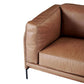 DAVIEN DARK BROWN 2.5 SEATER SOFA TOP GRAIN COW LEATHER